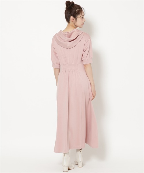 WILLSELECTION(ウィルセレクション)の「フロントスリットパーカーワンピース(ワンピース・レディース・サックスブルー/モカ/ブラック/ピンク/グレー/ブルー/ボルドー/ピンクベージュ・FREE)」の10枚目の写真