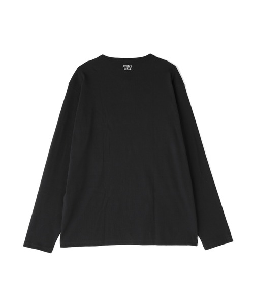 AVIREX(アヴィレックス)の「《DAILY/デイリー》BIG SIZE RIB L/S HENLEY NECK T-SHIRT / デイリー ビックサイズ リブ ヘンリーネック 長袖Tシャツ / AVIREX / アヴィレックス(Tシャツ/カットソー・メンズ・グレー/ホワイト/ブラック/ロイヤルブルー/チャコール・XXXX-LARGE/XX-LARGE/XXXXX-LARGE/XXX-LARGE)」の13枚目の写真