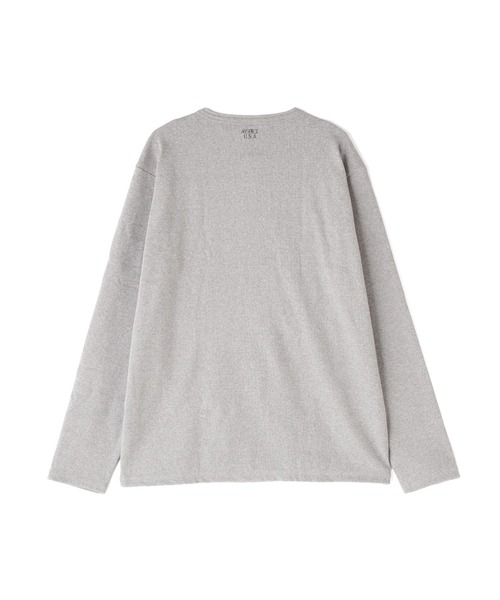 AVIREX(アヴィレックス)の「《DAILY/デイリー》BIG SIZE RIB L/S HENLEY NECK T-SHIRT / デイリー ビックサイズ リブ ヘンリーネック 長袖Tシャツ / AVIREX / アヴィレックス(Tシャツ/カットソー・メンズ・グレー/ホワイト/ブラック/ロイヤルブルー/チャコール・XXXX-LARGE/XX-LARGE/XXXXX-LARGE/XXX-LARGE)」の6枚目の写真