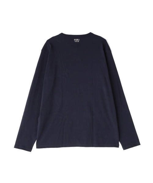 AVIREX(アヴィレックス)の「《DAILY/デイリー》BIG SIZE RIB L/S HENLEY NECK T-SHIRT / デイリー ビックサイズ リブ ヘンリーネック 長袖Tシャツ / AVIREX / アヴィレックス(Tシャツ/カットソー・メンズ・グレー/ホワイト/ブラック/ロイヤルブルー/チャコール・XXXX-LARGE/XX-LARGE/XXXXX-LARGE/XXX-LARGE)」の19枚目の写真