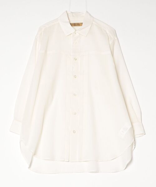 ROBES&CONFECTIONS（ローブスコンフェクションズ）の「Robes&Confections/ローブス&コンフェクションズ/ウールシャンブレーボイルシャツ（Tシャツ/カットソー・レディース・ブルー/チャコールグレー/ホワイト系2/ブラック・3）」の2枚目の写真
