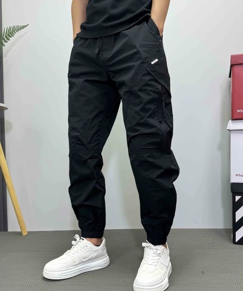 ampm(エーエムピーエム)の「ミリタリージョガーカーゴパンツ(カーゴパンツ・メンズ・ブラック/カーキ・M/L/XL)」の2枚目の写真