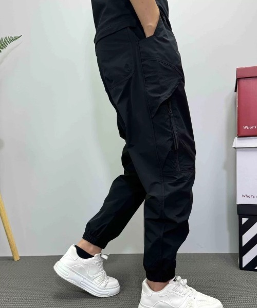 ampm(エーエムピーエム)の「ミリタリージョガーカーゴパンツ(カーゴパンツ・メンズ・ブラック/カーキ・M/L/XL)」の3枚目の写真