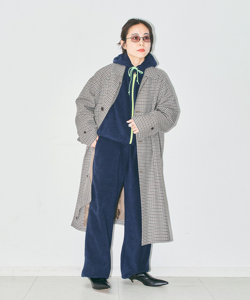 CITYSHOP(シティーショップ)の「FLEECE ZIP HOODIE:フリースパーカー(パーカー・レディース・ネイビー/グレー・FREE)」の11枚目の写真