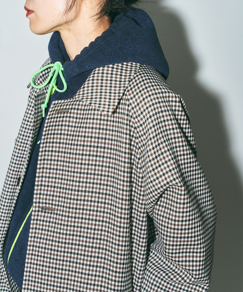 CITYSHOP(シティーショップ)の「FLEECE ZIP HOODIE:フリースパーカー(パーカー・レディース・ネイビー/グレー・FREE)」の12枚目の写真