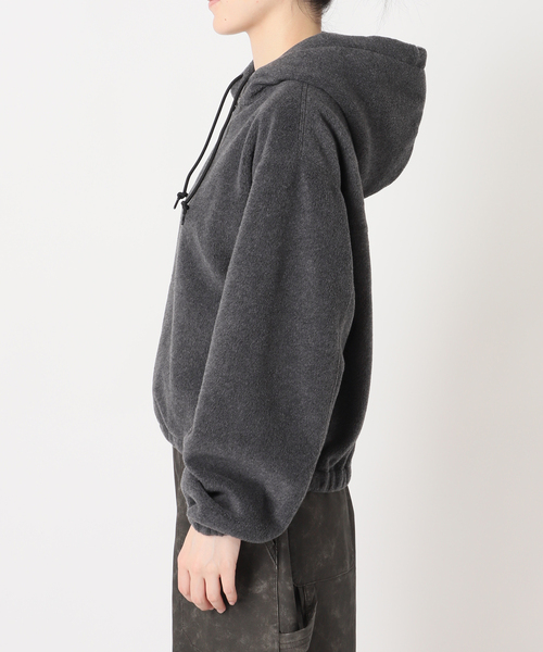 CITYSHOP(シティーショップ)の「FLEECE ZIP HOODIE:フリースパーカー(パーカー・レディース・ネイビー/グレー・FREE)」の15枚目の写真