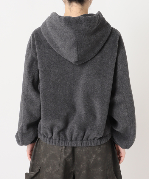 CITYSHOP(シティーショップ)の「FLEECE ZIP HOODIE:フリースパーカー(パーカー・レディース・ネイビー/グレー・FREE)」の16枚目の写真