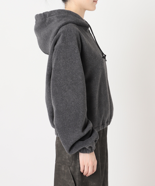 CITYSHOP(シティーショップ)の「FLEECE ZIP HOODIE:フリースパーカー(パーカー・レディース・ネイビー/グレー・FREE)」の17枚目の写真