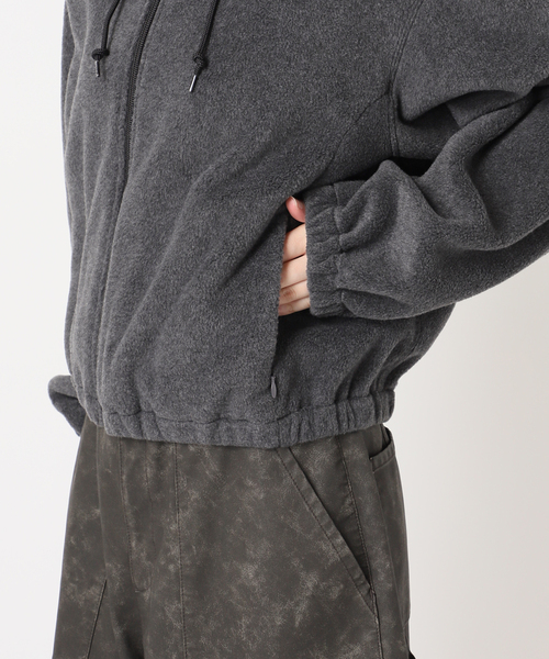 CITYSHOP(シティーショップ)の「FLEECE ZIP HOODIE:フリースパーカー(パーカー・レディース・ネイビー/グレー・FREE)」の19枚目の写真
