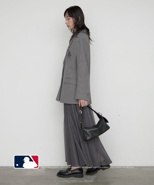 LOUNGEDRESS(ラウンジドレス)の「【MLB/メジャーリーグベースボール】ロゴジャケット 秋服(テーラードジャケット・レディース・ブラウン/ネイビー/グレー・FREE)」の20枚目の写真