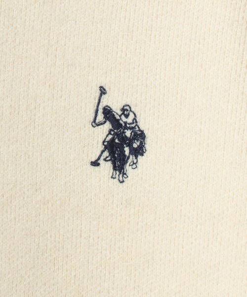 U.S. POLO ASSN.(ユーエスポロアッスン)の「U.S. POLO ASSN./ユーエスポロアッスン ミドルゲージニット ロゴ ワンポイント刺繍 ポロ セーター/レディース メンズ(ニット/セーター・メンズ・ネイビー/ブラック/モカ/グレー/アイボリー・M/L/LL)」の22枚目の写真