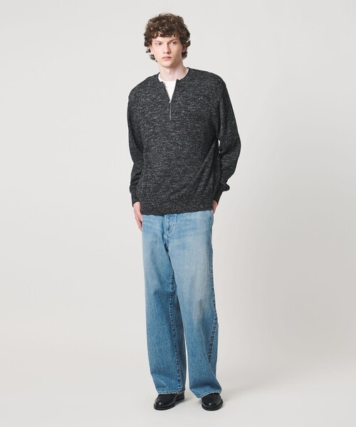 LOEFF(ロエフ)の「<LOEFF>ウール ヘンプ ジップ プルオーバー MENS(ニット/セーター・メンズ・ブラック/ベージュ・1/2)」の14枚目の写真