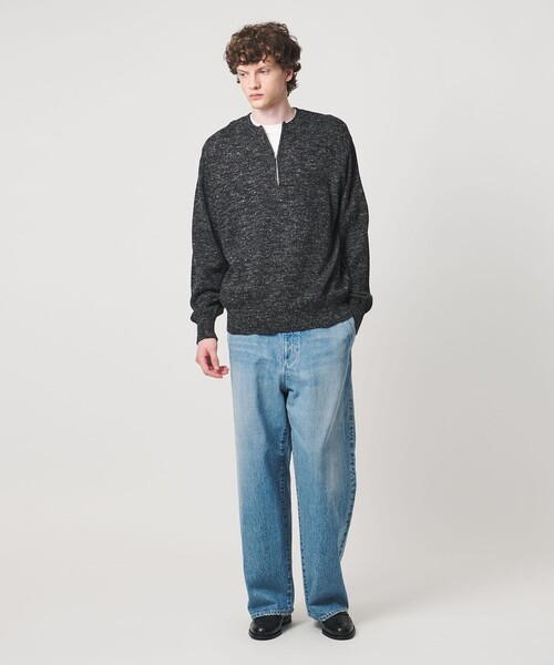 LOEFF(ロエフ)の「<LOEFF>ウール ヘンプ ジップ プルオーバー MENS(ニット/セーター・メンズ・ブラック/ベージュ・1/2)」の15枚目の写真