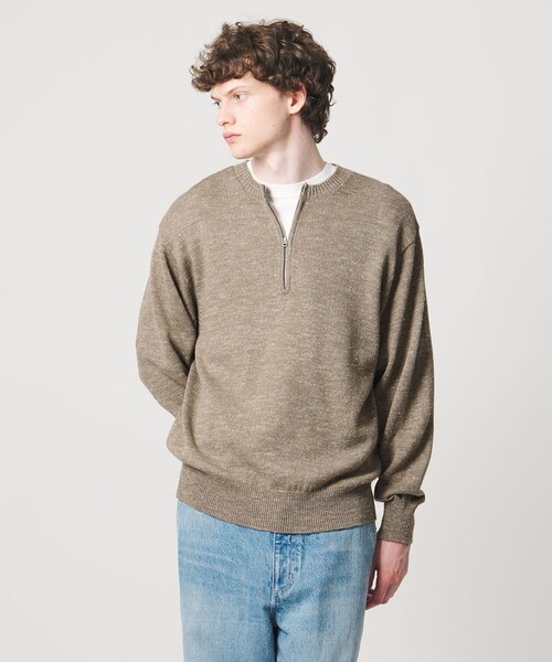 LOEFF(ロエフ)の「<LOEFF>ウール ヘンプ ジップ プルオーバー MENS(ニット/セーター・メンズ・ブラック/ベージュ・1/2)」の19枚目の写真