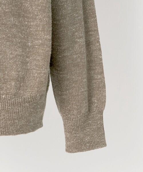 LOEFF(ロエフ)の「<LOEFF>ウール ヘンプ ジップ プルオーバー MENS(ニット/セーター・メンズ・ブラック/ベージュ・1/2)」の6枚目の写真