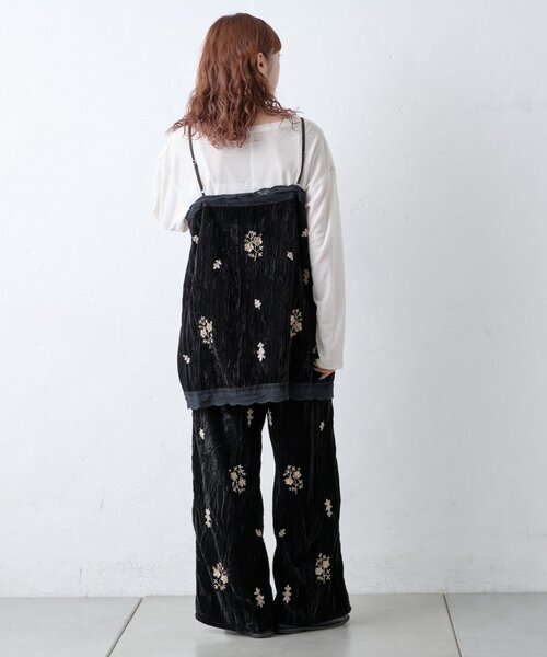 CIAOPANIC TYPY(チャオパニックティピー)の「Aguniベロアビジュー刺繍レースランジェリーチュニック(チュニック・レディース・ブラウン/ブラック・ONE SIZE)」の10枚目の写真