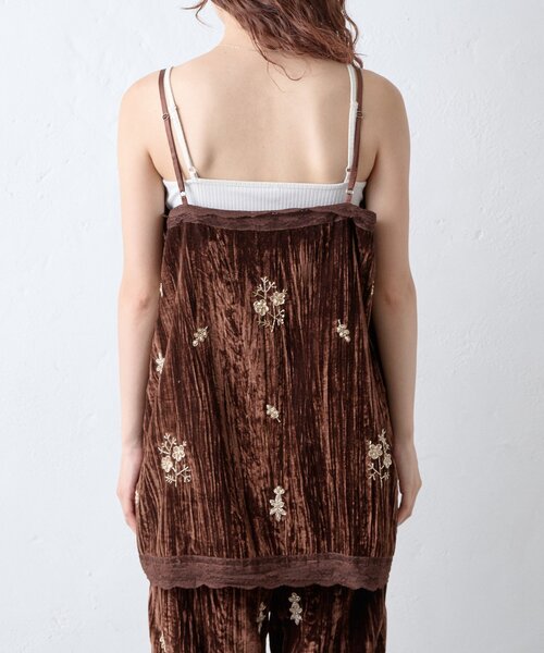 CIAOPANIC TYPY(チャオパニックティピー)の「Aguniベロアビジュー刺繍レースランジェリーチュニック(チュニック・レディース・ブラウン/ブラック・ONE SIZE)」の21枚目の写真