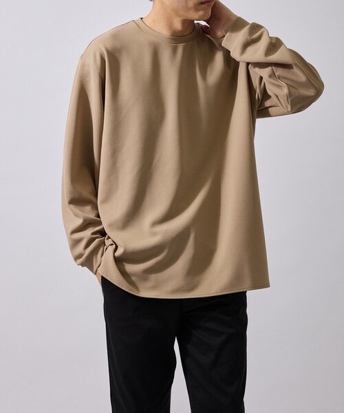 le cercle ADAM ET ROPE'（ルセルクルアダムエロペ）の「ポンチドロップショルダーTOP（Tシャツ/カットソー・メンズ・オレンジ/ブラック/ベージュ・L/M/LL）」の5枚目の写真
