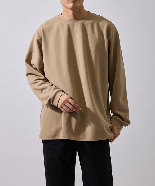 le cercle ADAM ET ROPE'（ルセルクルアダムエロペ）の「ポンチドロップショルダーTOP（Tシャツ/カットソー・メンズ・オレンジ/ブラック/ベージュ・L/M/LL）」の6枚目の写真