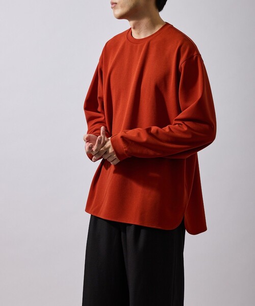 le cercle ADAM ET ROPE'（ルセルクルアダムエロペ）の「ポンチドロップショルダーTOP（Tシャツ/カットソー・メンズ・オレンジ/ブラック/ベージュ・L/M/LL）」の10枚目の写真