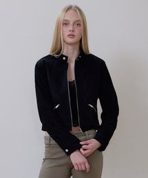 Suede Racer Jacket [Black]