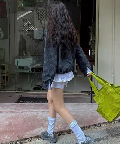 FAVORITO（ファヴォリート）の「フード付きチェック柄シャツ（その他トップス・レディース・ブラック/ブルー/グリーン・F）」の10枚目の写真