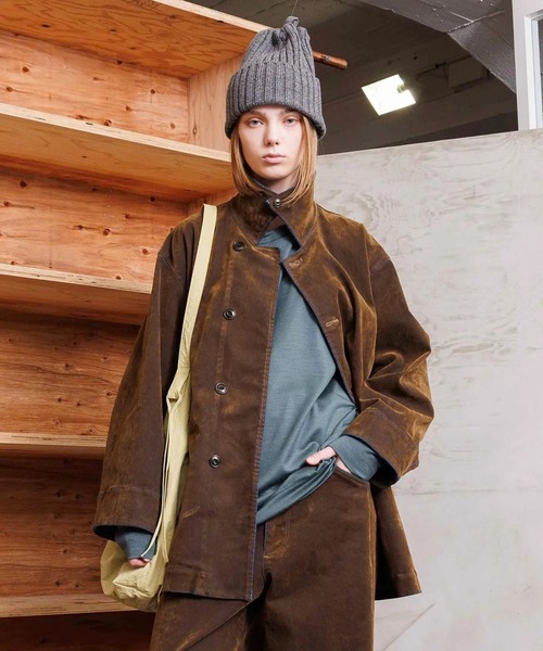 VOAAOV(ヴォアーブ)の「【VOAAOV】OLD TRAIN DENIM Coverall Jacket(その他アウター・メンズ・オリーブ/ブラウン/ブラック・2)」の2枚目の写真