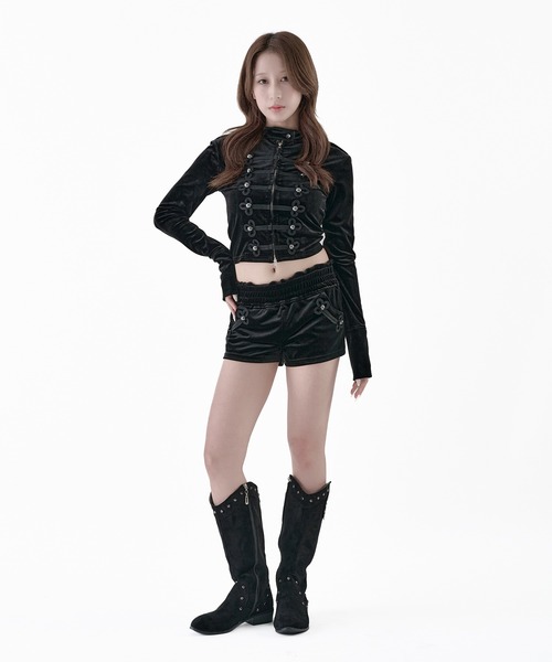 Melviianne(メルヴィアンヌ)の「Velour Napoleon Tops(その他アウター・レディース・DK.Brn/DK.Gray/Black・SMALL/MEDIUM)」の7枚目の写真