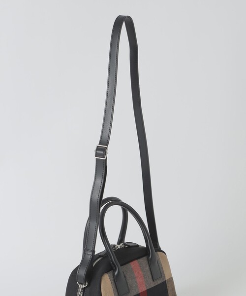 CB CRESTBRIDGE(シービークレストブリッジ)の「クレストブリッジチェックミニボストン(ショルダーバッグ・レディース・ブルー系その他7/ライトベージュ・FREE)」の6枚目の写真