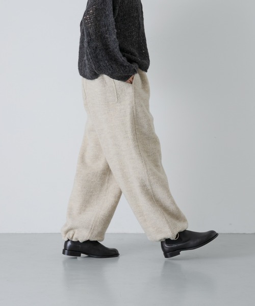 かぐれ(カグレ)の「ボイルドウールパンツ(その他パンツ・レディース・アイボリー/ブラック・FREE)」の5枚目の写真