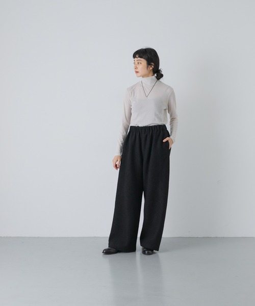 かぐれ(カグレ)の「ボイルドウールパンツ(その他パンツ・レディース・アイボリー/ブラック・FREE)」の13枚目の写真