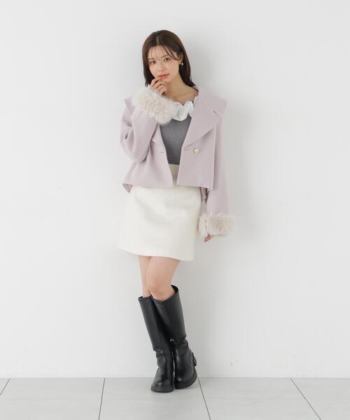 PROPORTION BODY DRESSING(プロポーションボディドレッシング)の「台形ミニスカート / 1216220101(スカート・レディース・ダークグレー/ブラック系その他/ホワイト系その他・SMALL/MEDIUM)」の18枚目の写真