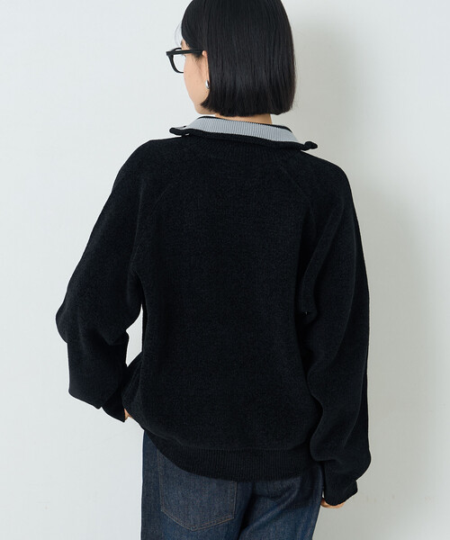 FREAK'S STORE（フリークスストア）の「ハーフジップモールニット（ニット/セーター・レディース・ブラック/ワイン/ナチュラル・ﾌﾘ-）」の13枚目の写真