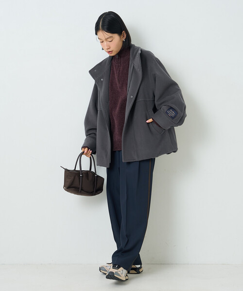 FREAK'S STORE（フリークスストア）の「ハーフジップモールニット（ニット/セーター・レディース・ブラック/ワイン/ナチュラル・ﾌﾘ-）」の18枚目の写真