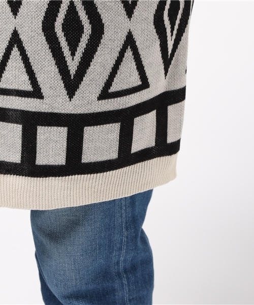 VENCEEXCHANGE（ヴァンスエクスチェンジ）の「オルテガジャガードトッパー（カーディガン/ボレロ・レディース・ブラック/ベージュ・MEDIUM）」の3枚目の写真