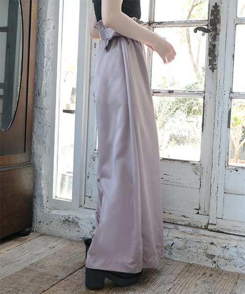 one after another NICE CLAUP（ワンアフターアナザーナイスクラップ）の「太ベルトワイドパンツ（その他パンツ・レディース・ブラック/ピンクベージュ/ワンウォッシュ/ホワイト/ブラウン・FREE）」の10枚目の写真