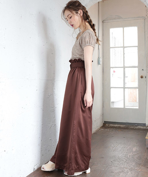 セール】太ベルトワイドパンツ（その他パンツ）｜one after another