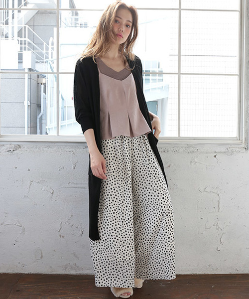 one after another NICE CLAUP（ワンアフターアナザーナイスクラップ）の「太ベルトワイドパンツ（その他パンツ・レディース・ブラック/ピンクベージュ/ワンウォッシュ/ホワイト/ブラウン・FREE）」の15枚目の写真