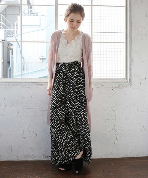 one after another NICE CLAUP（ワンアフターアナザーナイスクラップ）の「太ベルトワイドパンツ（その他パンツ・レディース・ブラック/ピンクベージュ/ワンウォッシュ/ホワイト/ブラウン・FREE）」の12枚目の写真