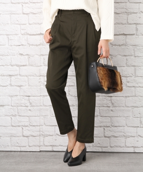 LEPSIM(レプシィム)の「コットンモダールポリウレタントラウザーパンツ 725471(その他パンツ・レディース・ベージュ/ライトグレー/ブラック/カーキ・SMALL/LARGE/MEDIUM)」の4枚目の写真