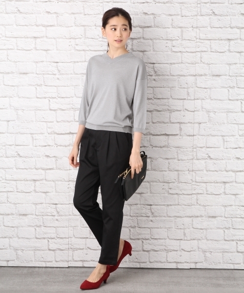 LEPSIM(レプシィム)の「コットンモダールポリウレタントラウザーパンツ 725471(その他パンツ・レディース・ベージュ/ライトグレー/ブラック/カーキ・SMALL/LARGE/MEDIUM)」の11枚目の写真