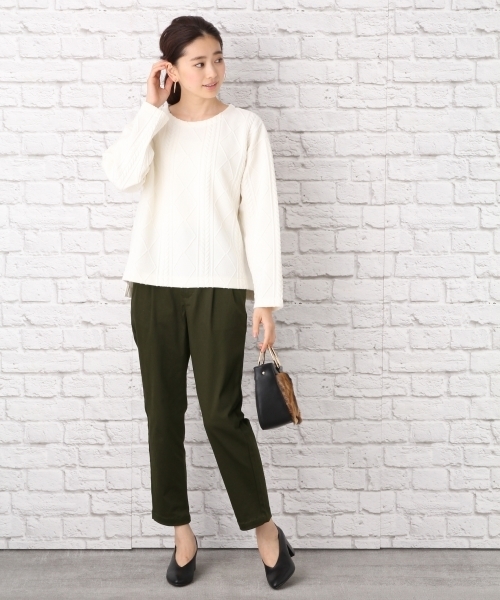 LEPSIM(レプシィム)の「コットンモダールポリウレタントラウザーパンツ 725471(その他パンツ・レディース・ベージュ/ライトグレー/ブラック/カーキ・SMALL/LARGE/MEDIUM)」の15枚目の写真