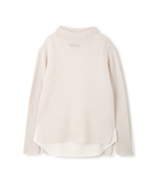 22 OCTOBRE（ヴァンドゥ－オクトーブル）の「【Oggi 12月号掲載】チュニック丈ニットセット（ニット/セーター・レディース・ネイビー/ホワイト/ピンク/グレー/ブルー・2）」の2枚目の写真