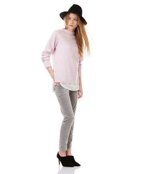 22 OCTOBRE（ヴァンドゥ－オクトーブル）の「【Oggi 12月号掲載】チュニック丈ニットセット（ニット/セーター・レディース・ネイビー/ホワイト/ピンク/グレー/ブルー・2）」の6枚目の写真