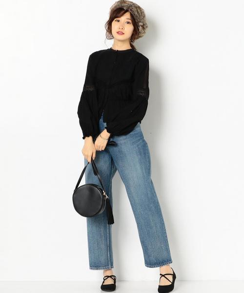 Another Edition（アナザーエディション）の「レーステープブラウス/ AEMFC  LACE TAPE BLUS（シャツ/ブラウス・レディース・オフホワイト/ブラック/ベージュ・FREE）」の8枚目の写真