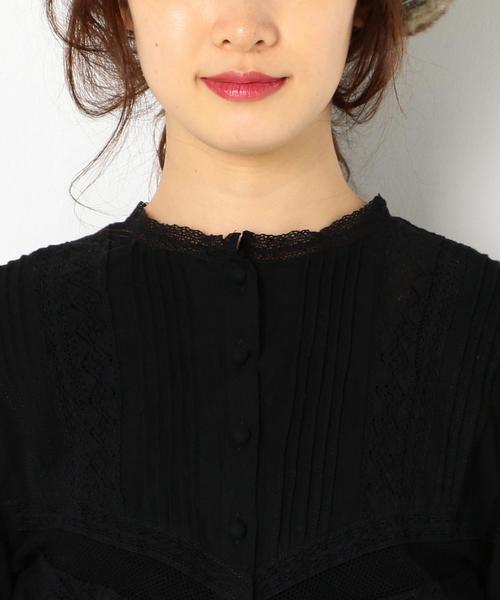 Another Edition（アナザーエディション）の「レーステープブラウス/ AEMFC  LACE TAPE BLUS（シャツ/ブラウス・レディース・オフホワイト/ブラック/ベージュ・FREE）」の9枚目の写真