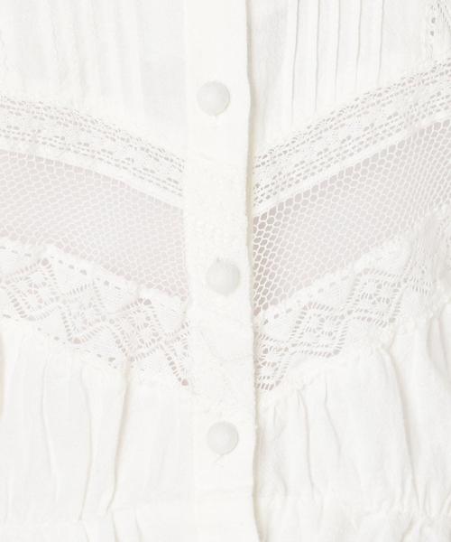 Another Edition（アナザーエディション）の「レーステープブラウス/ AEMFC  LACE TAPE BLUS（シャツ/ブラウス・レディース・オフホワイト/ブラック/ベージュ・FREE）」の17枚目の写真