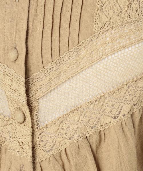 Another Edition（アナザーエディション）の「レーステープブラウス/ AEMFC  LACE TAPE BLUS（シャツ/ブラウス・レディース・オフホワイト/ブラック/ベージュ・FREE）」の13枚目の写真