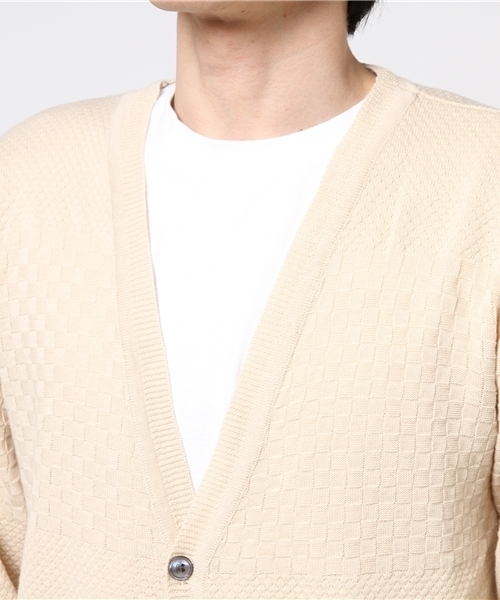 Blue Standard (ブルースタンダード)の「綿麻ロングカーディガン(カーディガン/ボレロ・メンズ・ベージュ/ネイビー・LARGE/MEDIUM)」の6枚目の写真