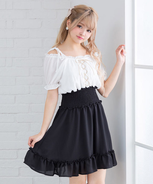 夢展望 ワンピース 2wayｳｴｽﾄｼｬｰﾘﾝｸﾞﾜﾝﾋﾟ Wear